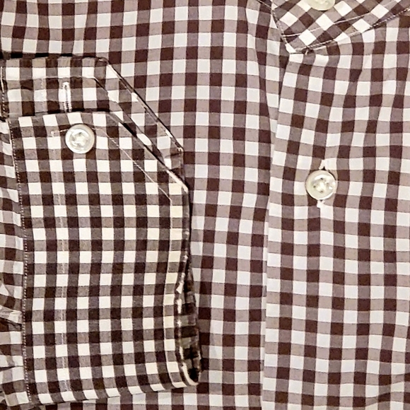 ❤️ TINCATI MILANO Men's brown check Long Sleeve button down shirt 42 16.5 - Picture 6 of 6